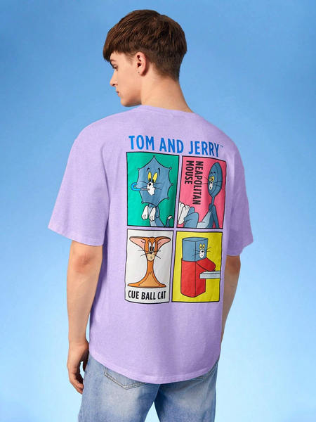 Men TOM & JERRY Graphic Print T-shirt