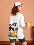 Women GARFIELD Cartoon And Letter Print T-shirt