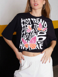 Women Floral Graphic Print Crop-Top