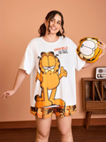 Women GARFIELD Casual Cartoon Oversize T-shirt