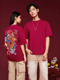 Unisex Loose Fit Dragon Pattern T-shirt