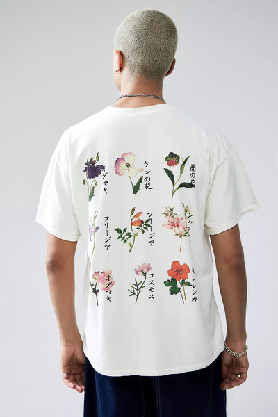 Men Multi Flower Oversize T-Shirt