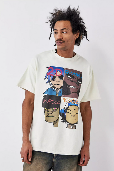 Men Ecru Gorillaz Oversize T-Shirt