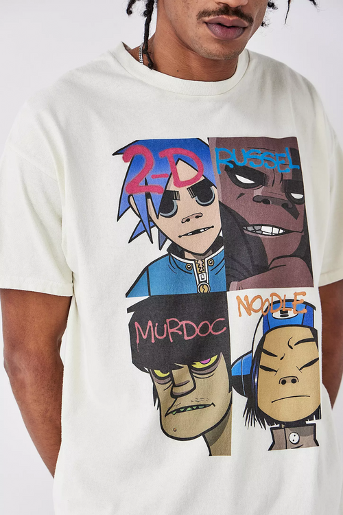 Men Ecru Gorillaz Oversize T-Shirt