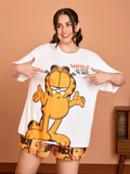 Women GARFIELD Casual Cartoon Oversize T-shirt