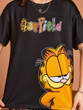 Women GARFIELD Cartoon Slogan Print T-shirt