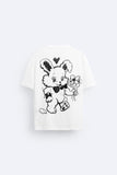 MEN RABBIT OVERSIZE PRINT T-SHIRT