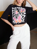 Women Floral Graphic Print Crop-Top