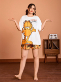 Women GARFIELD Casual Cartoon Oversize T-shirt