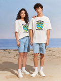 Unisex 1pc Cartoon Letter Print Casual T-shirt