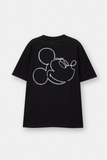 Men Black Mickey Mouse T-shirt