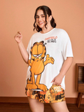 Women GARFIELD Casual Cartoon Oversize T-shirt