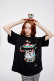 Women Antique Carousel Graphic T-Shirts