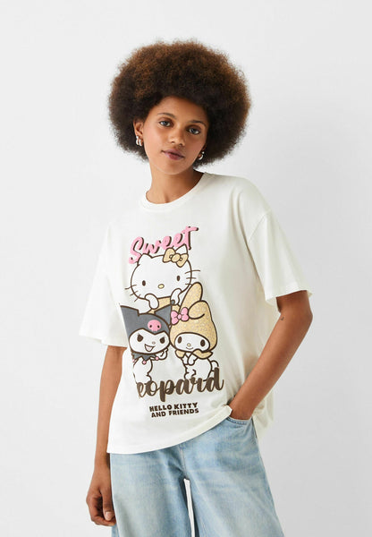 Women HELLO KITTY Print Oversize T-shirt