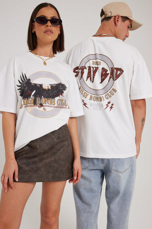 Unisex Ramblin Eagle Vintage White T-shirt