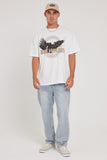 Unisex Ramblin Eagle Vintage White T-shirt