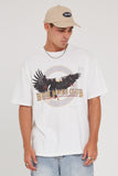 Unisex Ramblin Eagle Vintage White T-shirt