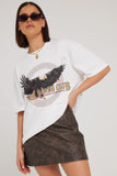 Unisex Ramblin Eagle Vintage White T-shirt