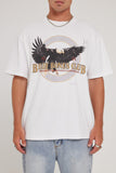 Unisex Ramblin Eagle Vintage White T-shirt