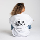 UNISEX Good Things Oversized White T-SHIRT