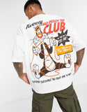 Men Oversized Looney Tunes Print T-Shirt