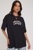 Women Stussy Flower Chain oversize T-shirt