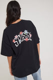 Women Stussy Flower Chain oversize T-shirt