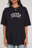 Women Stussy Flower Chain oversize T-shirt