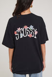 Women Stussy Flower Chain oversize T-shirt