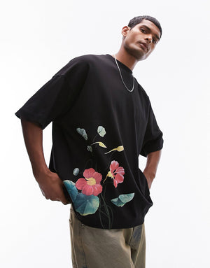 Men Floral Xtreme Oversized T-shirt