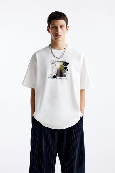 Men Oversize White T-shirt