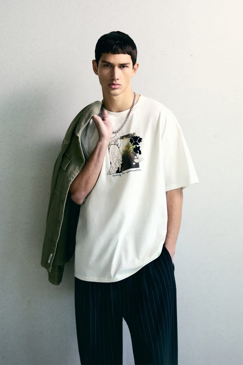 Men Oversize White T-shirt