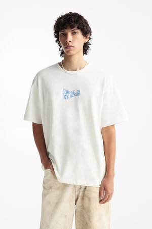 Men Vase Embroidered Oversize T-shirt