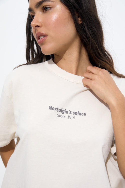 Women Nostalgia Slogan Oversize T-shirt