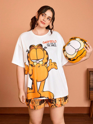 Women GARFIELD Graphic Oversize Tshirt