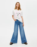 Women Dog Graphic Oversize T-shirt