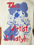 Men's Summer Casual Cartoon Letter Print T-Shirt