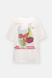 Women Fruit Print Oversize T-shirt