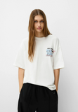 Women White Oversize Print T-shirt