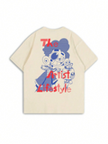 Men's Summer Casual Cartoon Letter Print T-Shirt