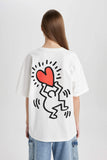 UNISEX Keith Haring Licensed Printed T-Shirt