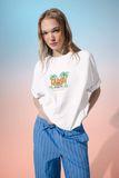 WOMAN Oversize Fit Crew Neck Printed T-Shirt