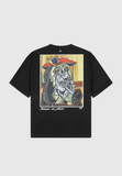 Men Picasso Black Oversize T-Shirt