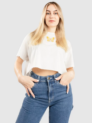 Women Volcom Sun Keep Trim Graphic Crop-Top