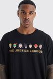 Black Pixel Justice League License T-shirt T-SHIRT Tee Weed SMALL 