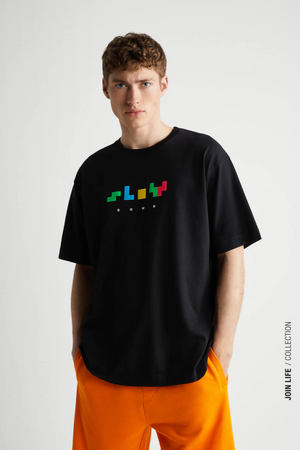 MEN TETRIS PRINT T-SHIRT