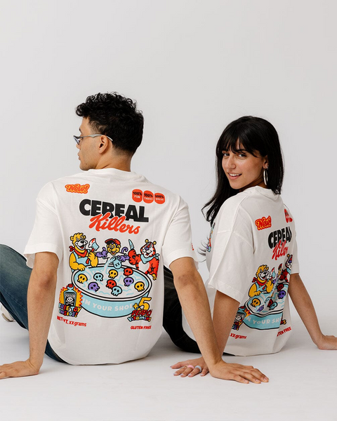 UNISEX Cereal Killer Printed Oversized T-shirt