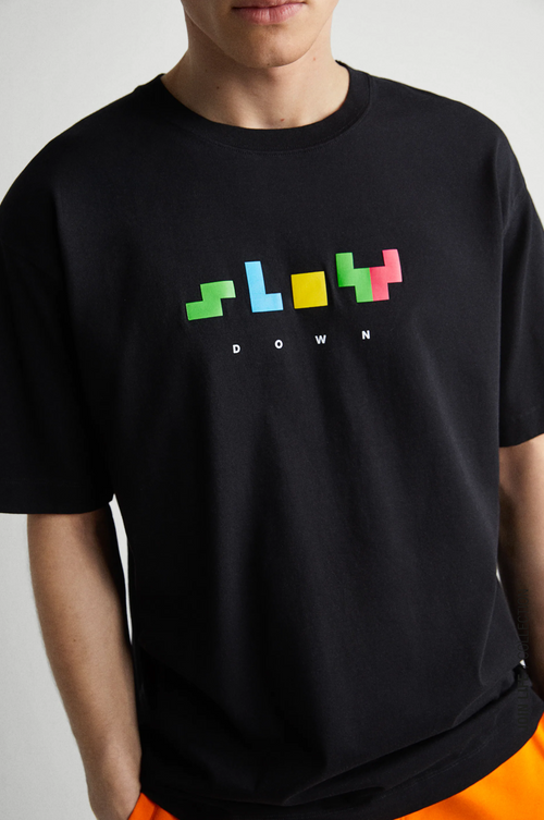 MEN TETRIS PRINT T-SHIRT