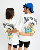 UNISEX Hugs Over Drugs Printed Oversized T-Shirt