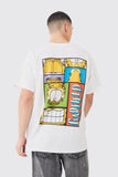 White Oversized Garfield License T-shirt T-SHIRT Tee Weed SMALL 